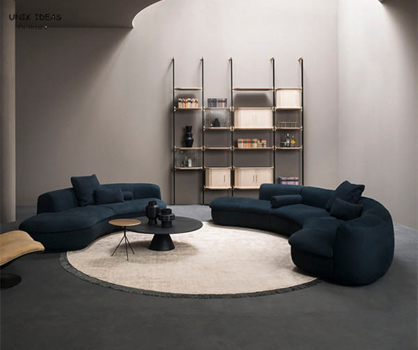 Кожаный голубой бархат обил набор кресла диван-кровати современный кожаный