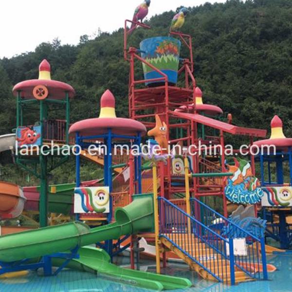 Colorful Large Water Park Equipment Fiberglass Water Play House