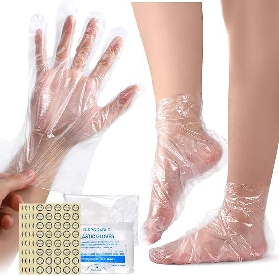 Paraffin Wax Liners Bags, Disposable Mitts Booties Plastic Socks And Gloves Liners For Hand & Foot Hot Wax