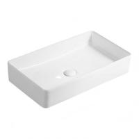 Modern Premium White Ceramic Sanitaryware Countertop Sinks Simple Irregular Art Basin for Hotel Dining Room Hand Wash