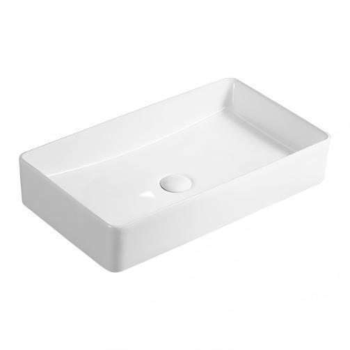 Modern Premium White Ceramic Sanitaryware Countertop Sinks Simple Irregular Art Basin for Hotel Dining Room Hand Wash