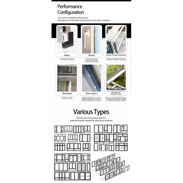 Zonle Custom House Windows Modern Design Double Glazed Windows Australia Standard Aluminium Sliding Window