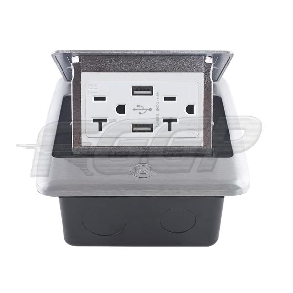15a Duplex Pop Up Floor Socket Outlet OEM For Residential