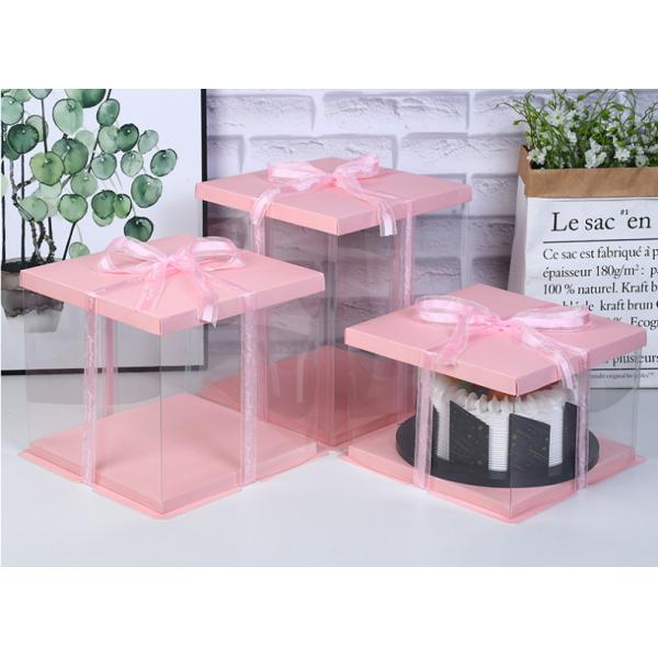 Waterproof Eco Friendly Plastic Packaging PET Transparent High Square Cake Packaging Box