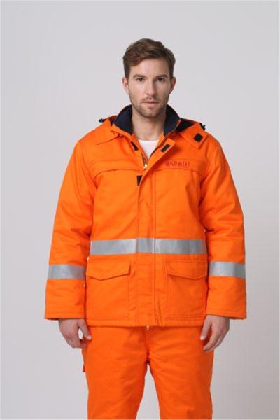 EN342 Fire Resistant Winter Jacket , 1% Carbon Fiber Cold Weather Workwear