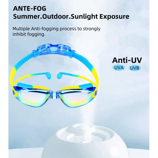 Professional PC Frame Anti Fog Children Swimming Goggles With Adjustable Strap