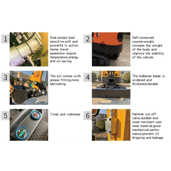 KE12 мини экскаватор 4KW 126AH 72V с 0.025m3 ведро