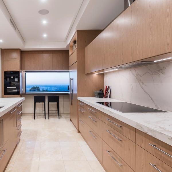 OEM Modern Melamine Kitchen Cabinet Wood Grain