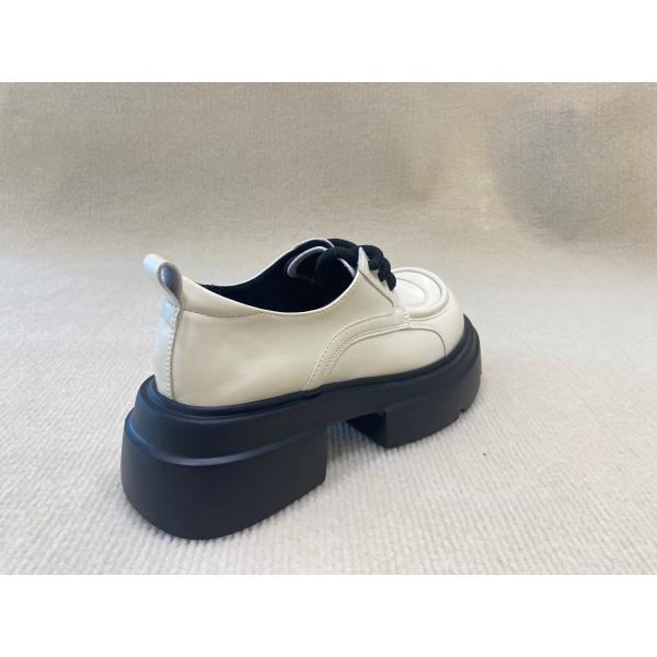 Thick Bottom Women Mule Shoes White Leather Mules Womens