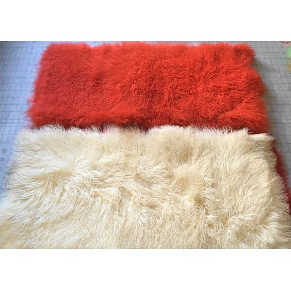 Шерсти Тибета монгольского половика овчины прямоугольника реального длинные курчавые с покрашенным цветом