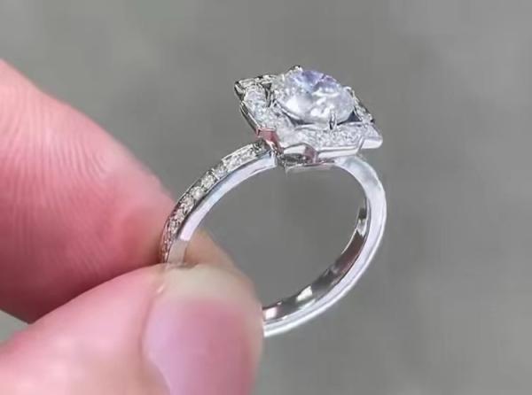 Laboratório de joalheria de diamantes de laboratório de diamantes crescidos joalheria redonda diamantes anéis stud brincos