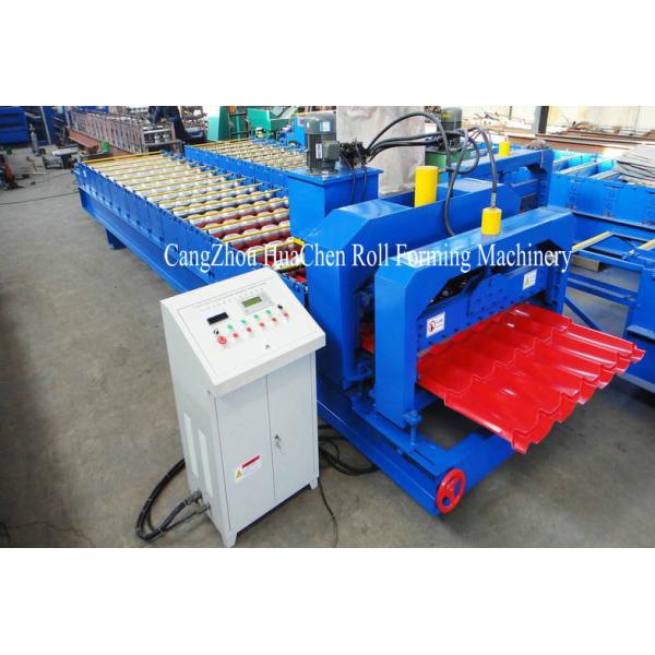 Rollo esmaltado tejado de acero sólido de la teja de Metrocopo del eje que forma la máquina con 15 filas