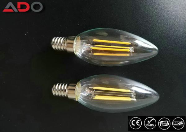 Milky Glass Led Candle Light Bulbs C35 Eco Friendly For Amusement Park
