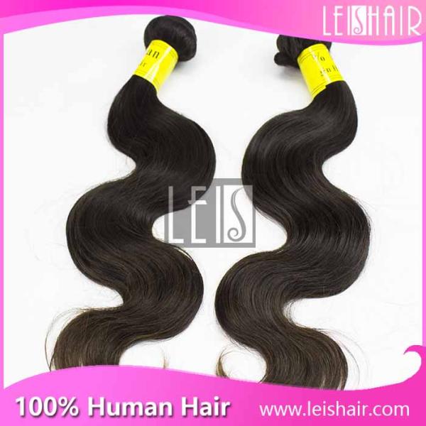 Grade 5A Body Wave natural color Peruvian Remy Hair Weaving