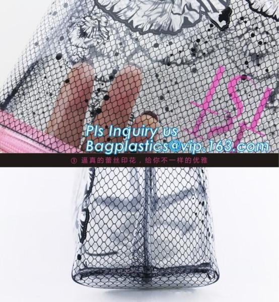 k bags pvc zip bag for cosmetic packing, elegant bag frosted slider zipper bag for microfiber, bikini bag,pvc plas