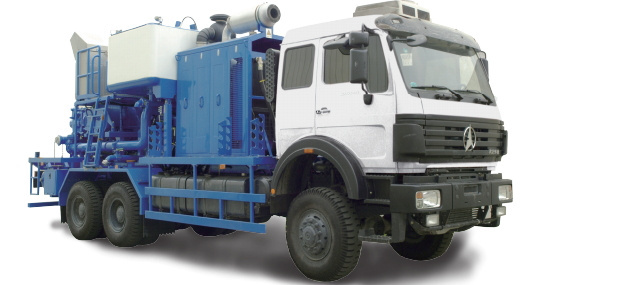 Onshore Well Single Pump Cementing Truck Oilfield Cementing Units Truck Mounted