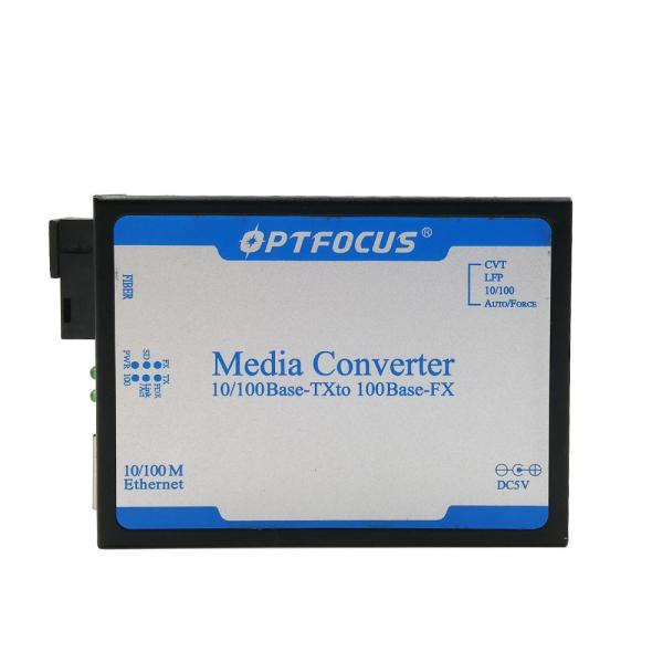 Durable 100 BASE -T Fiber Media Converter Single Mode Supporting 1552 Bytes Packet