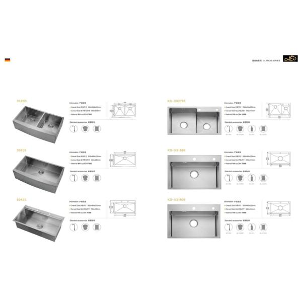 Handmade House Single Bowl Kitchen Sinks Stainless Steel Kitchen Sinks With Filter Basket