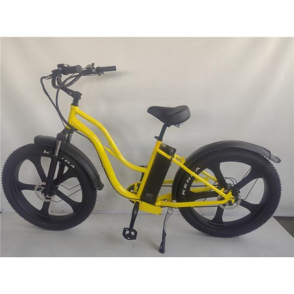 750W 48V E Bicycle 20 Inch Yellow Fat Tire Electric Bike for 31-60 km Range per Power