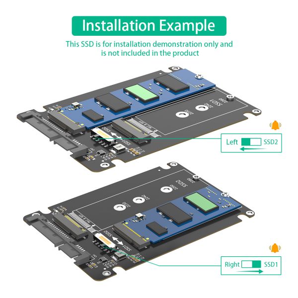 Dual M.2 B Key/B&M Key SSD to 2.5