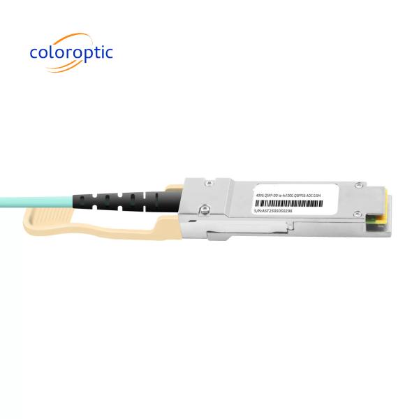 Aluminum Alloy AOC DAC Cable 40G QSFP+ To 4 x10G SFP+ For Ethernet Links