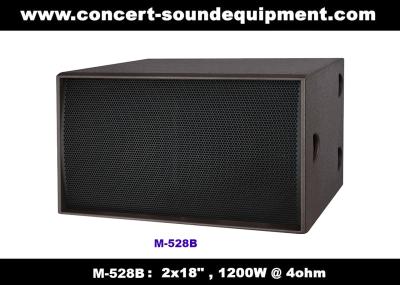 Nightclub Sound Equipment / 2x18 Direct Reflex 4ohm 1200W Subwoofer For Concert , Disco Living Event  And Show