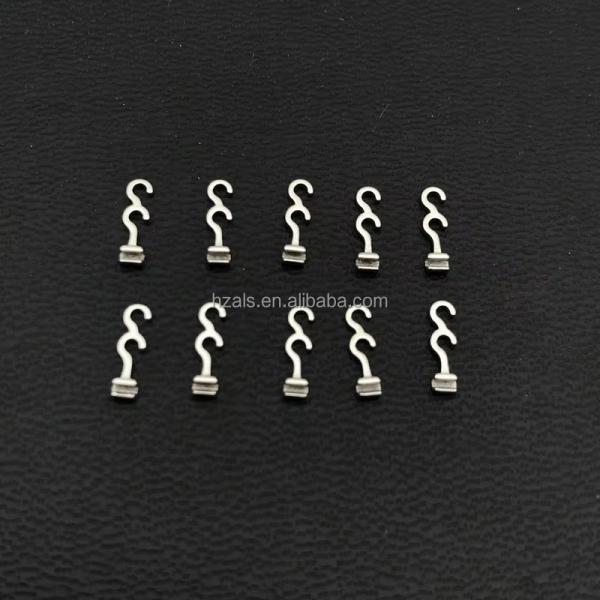 Long Curved Crimpable Hook Left Right 10 pcs/pk 7mm Common 4.5mm 5.3mm