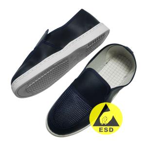 Sapatos de segurança antiestáticos de PVC azul respirável ESD reutilizáveis ​