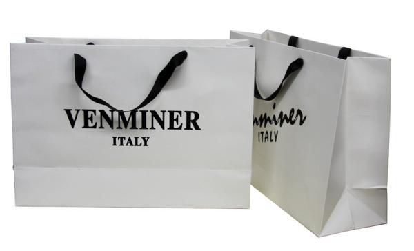 Customized Jrep 250g Paper Carrier Bag, Personalised Shopping Bags With Logo Stampled