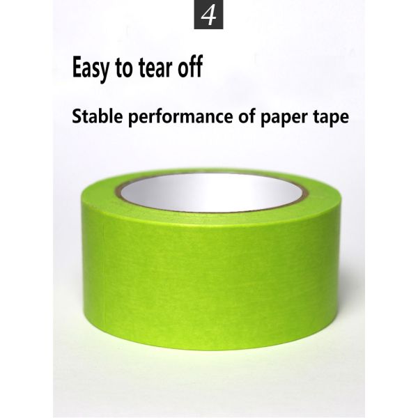 Performance Green Masking Tape for Automotive Repair and Painting Applications High Quality Adhesive Tape