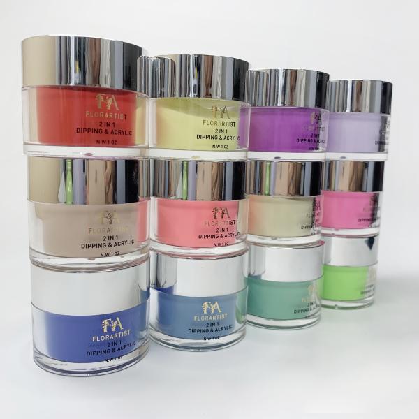 High Quality Acrylic Nail Kit Professional Full Set Acrylic Powder Milky White Nail Dip Powder Neon Pigment Powder for Nails