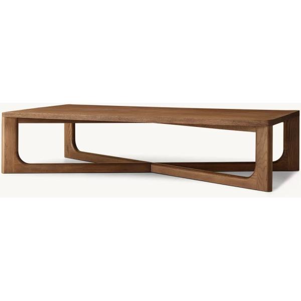 Living Room Modern Solid Wood Coffee Table Customized Lightweight 450mm