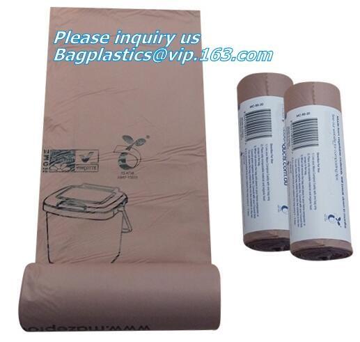 Compostable plastic vest handle bag shopping t-shirt bag, Biodegradable cornstarch eco friendly food waste bags