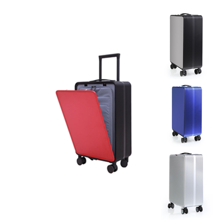 Unisex Hard Side Trolley Luggage Wholesale ABS PC Material Suitcase Spinner Caster TSA Aluminum Metal Frame Travelling Check-In