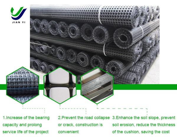 Special Biaxial Plastic Geogrid 4m~5m For Waste Restoration And Waste Disposal