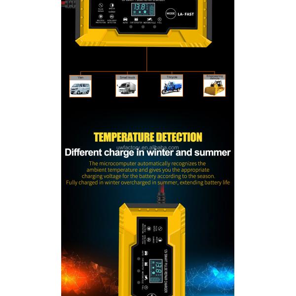CAR CHARGER Intelligent Maintenance Battery Charger for AGM and GEL Batteries 12V/24V Output
