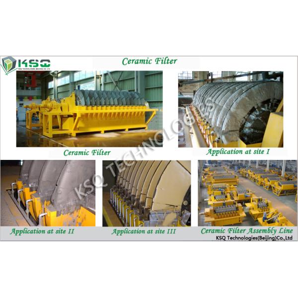 Желтый роторный фильтр вакуума 60m3 для минируя Dewatering отработанной воды
