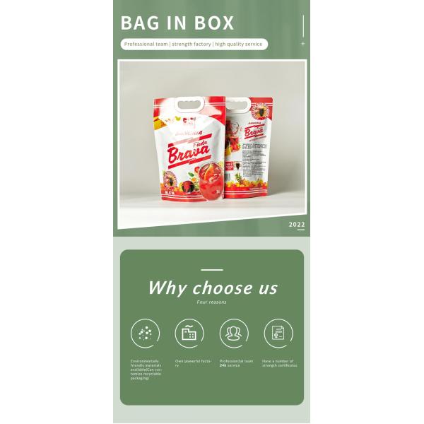 New Fashion 1l 2l 3l 4l 5l Aseptic Dispenser Apple Juice Bag In Box Aluminum Foil Wine Pouch