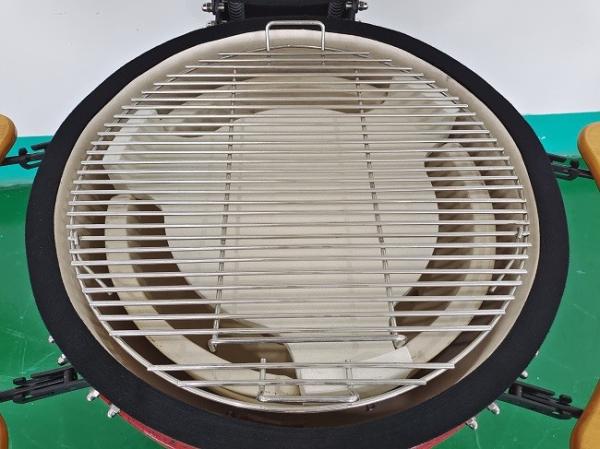 As rodas de nylon 22 do carvão vegetal avançam grades cerâmicas de Kamado ASSAM Handlle de bambu