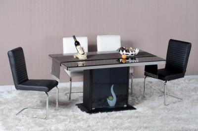 Modern Dining Room Furniture,Stainless Steel/Glass Storage Dining Table