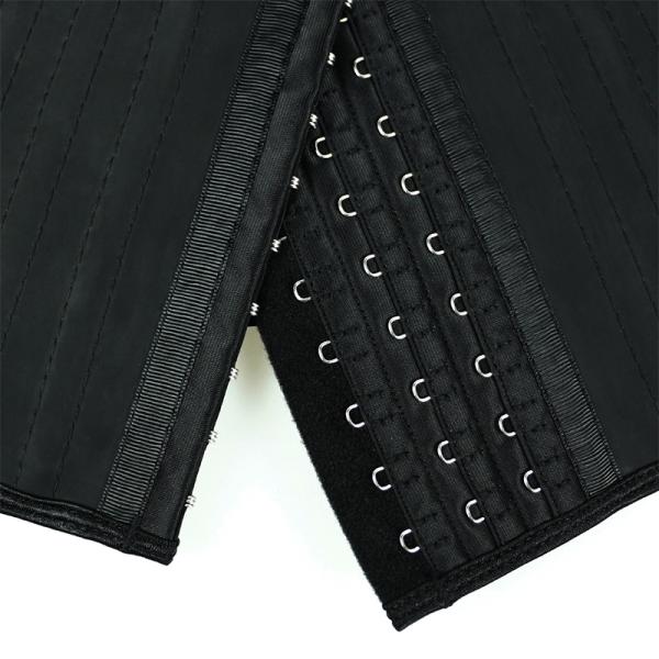 Чернота 7 медленно двигает 25 Boned тренер талии торса латекса короткий с крюками