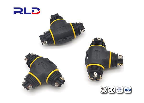 T Type Waterproof Power Connector IP68 2 3 4 Pin Assembly Connector
