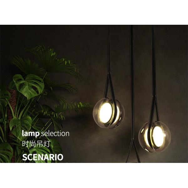 Nordic Modern Pendant Lights Glass Leather Belt Yo-yo Hanging Lamp(WH-GP-168)