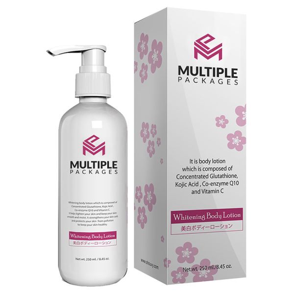 250gsm White Card Emulsion Cosmetic Gift Packing Box For Facial Cleanser Toner