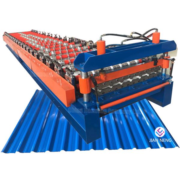 0.2-0.8mm Roof Forming Machine , High Grade 45# Metal Rolling Machine