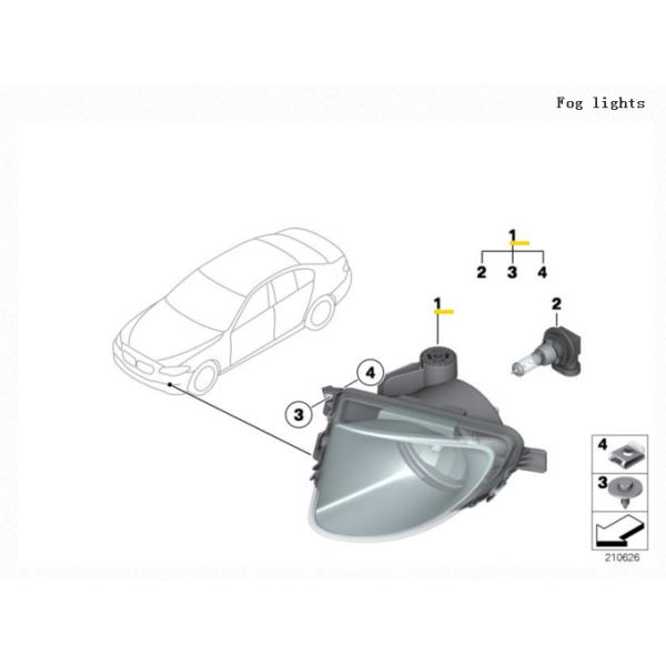 Фара автомобиля покрывает замену света тумана стеклянные/снабжение жилищем света тумана