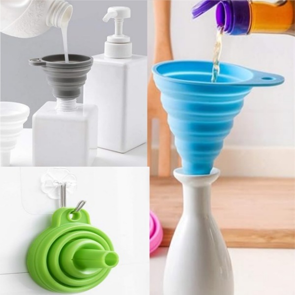 Bulk Silicone Folded Funnel | Food Grade Collapsible Funnel Wholesale