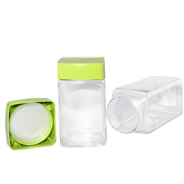 Опарникы прозрачной пластмассы ЛЮБИМЦА качества еды ясные с красочными крышками винта