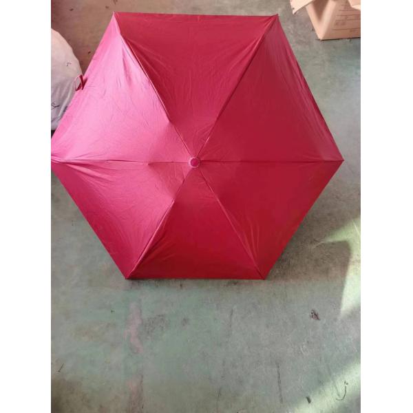 Polyester Mini 5 Fold Anti UV Pill Black Coated Umbrella Rain Pocket Foldable Umbrellas