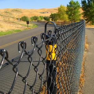 Parques infantiles de la escuela Verde oscuro Cerco de enlace de cadena galvanizado 50x50mm 30m de longitud